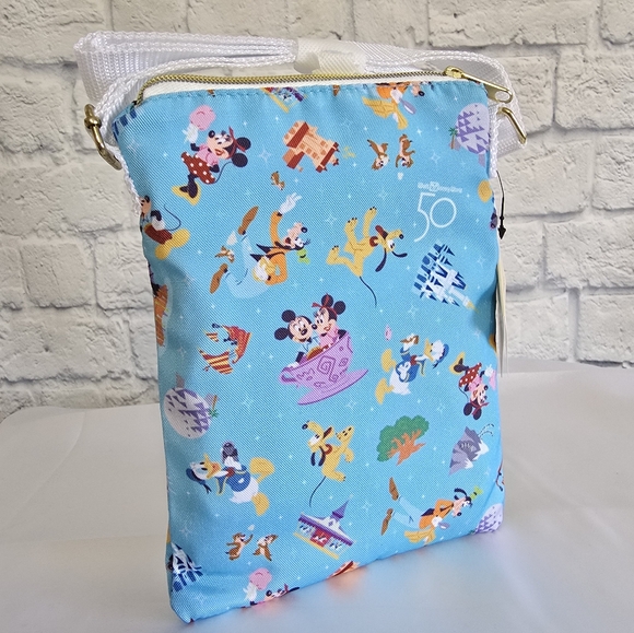 Loungefly Disney World 50th Anniversary Mickey Minnie Mouse Crossbody Bag New - Picture 3 of 16
